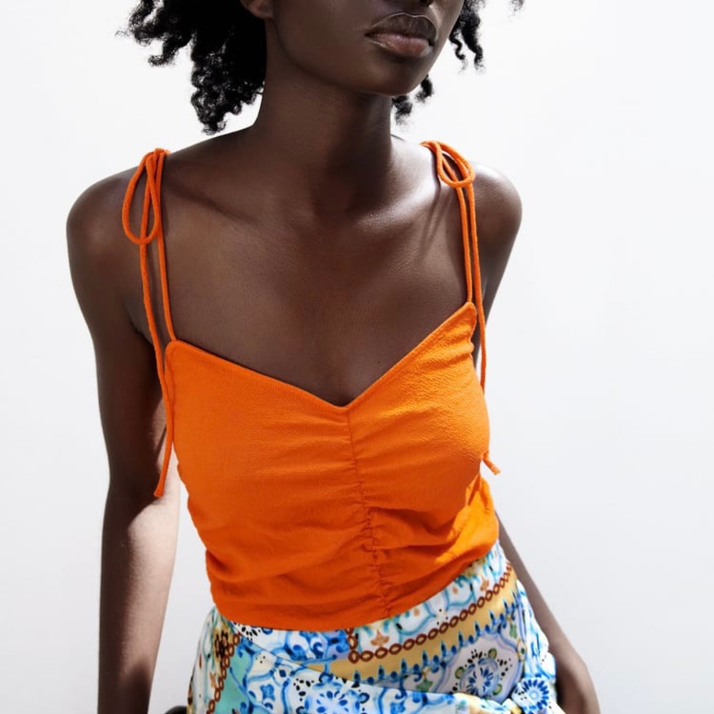 Zara Tie Shoulder Bodysuit